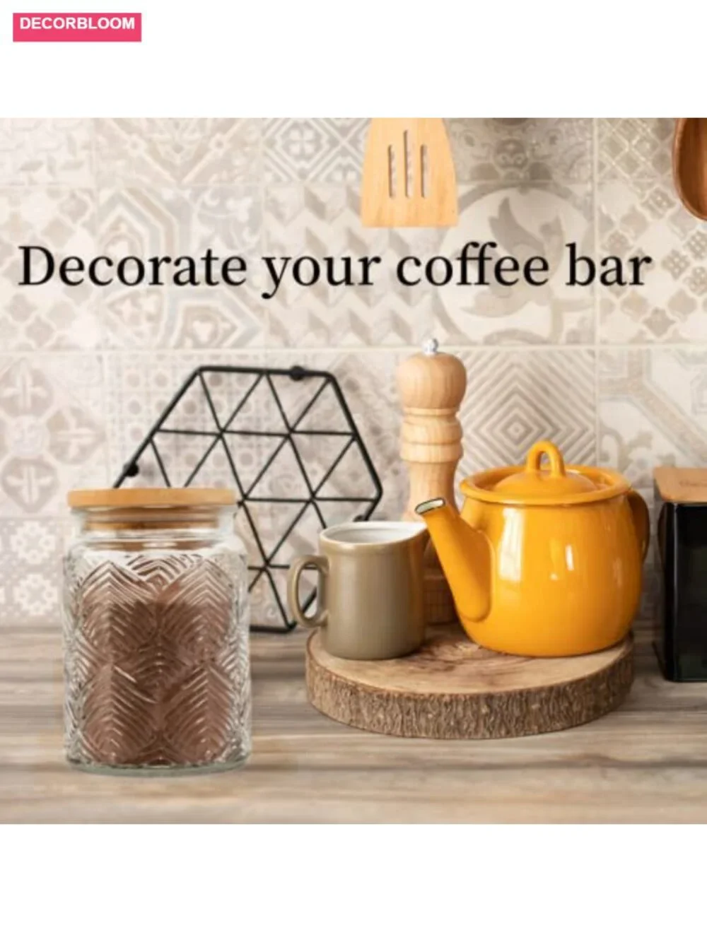 2 Pack Glass Storage Jar with Bamboo Lid 23.7 FL Oz for Kitchen Food Storage
